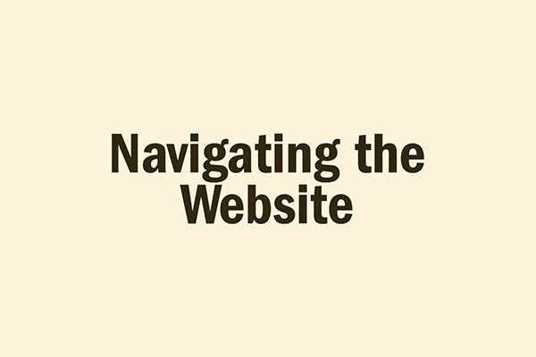 navigating the website